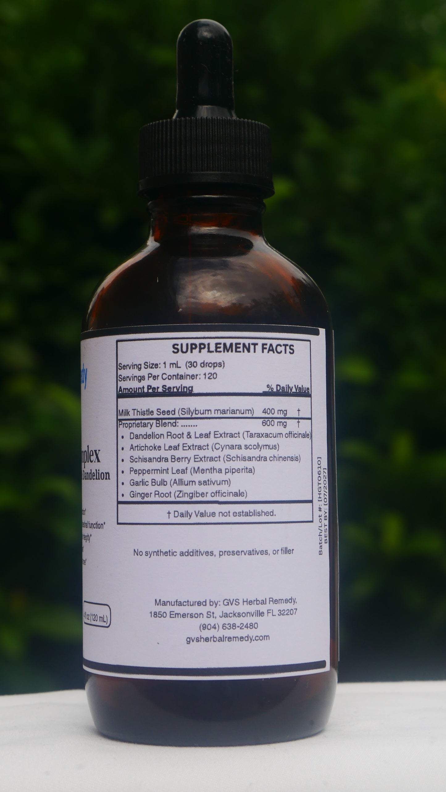 GVS liver_support_Complex with a label on a green and white background